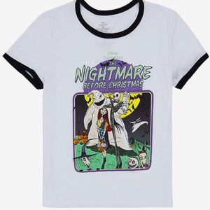 Small Size Nightmare Before Christmas Ringer T-Shirt New!
